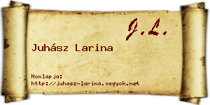 Juhász Larina névjegykártya